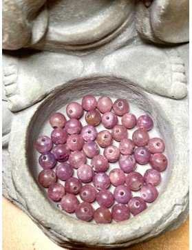 RUBIS Perles à l'unité 5mm provenance Birmanie