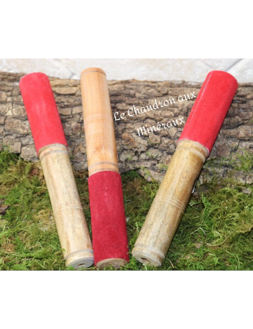 Maillet bois et cuir pour bol Tibétain