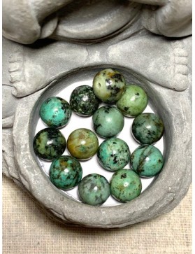 TURQUOISE AFRICAINE perles 10mm Perles à l'unité Origine Afrique (c'est un Jaspe)