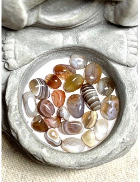 AGATE BOTSWANA perle "Galet" à l'unité