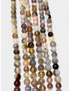 AGATE BOTSWANA Perles 4mm en fil (environ 97 perles)
