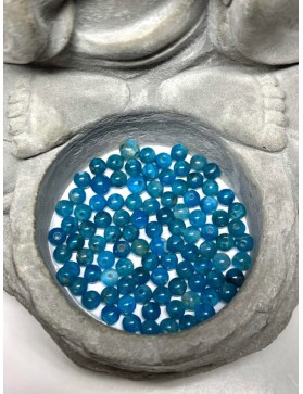 ?? Perles Apatite bleue à l'unité ou en lot - 4mm