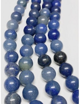 AVENTURINE BLEUE Perles en fil 10mm