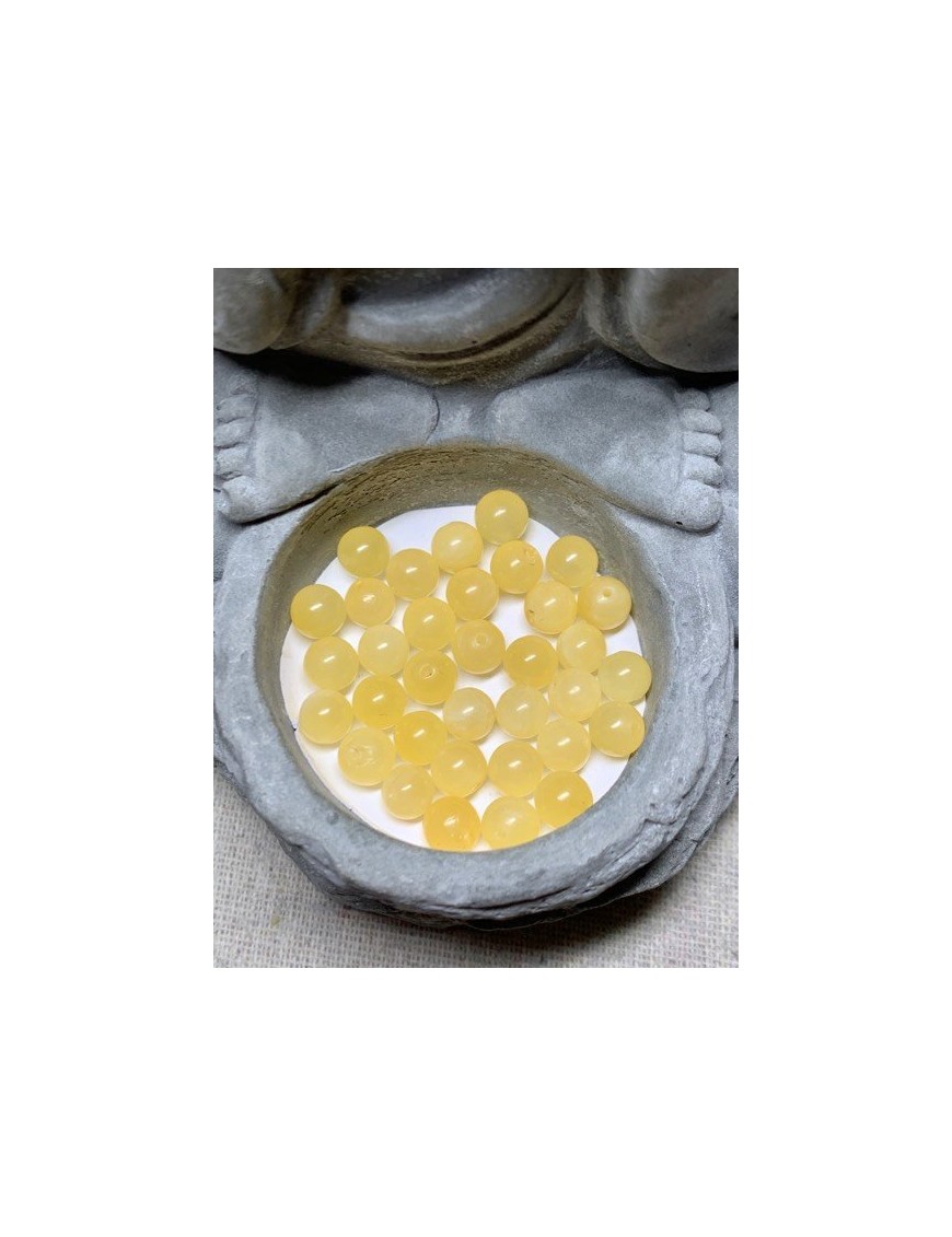 ?CALCITE Jaune Perles 6mm à l'unité ou en lot