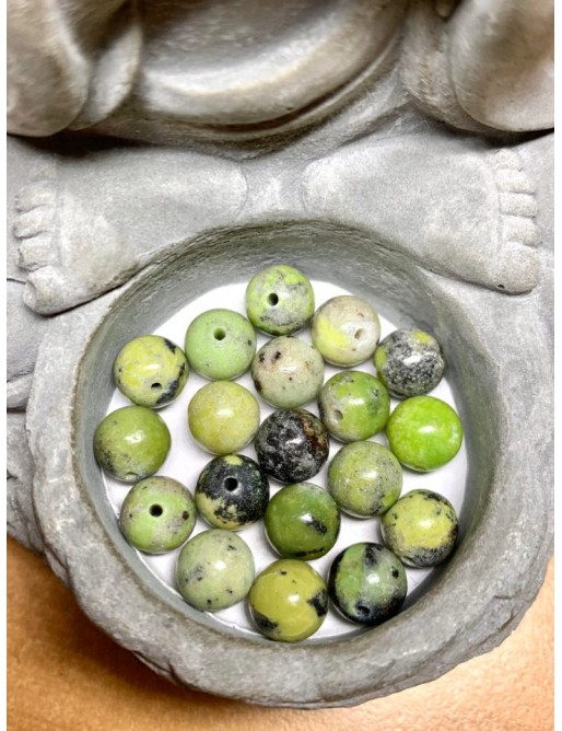 CHRYSOPRASE citron Perles à l'unité 8mm