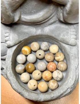 CORAIL FOSSILE perle à l'unité origine Chine 8mm