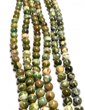 RHYOLITE Perle 6mm en fil origine Brésil (environ 60 perles)