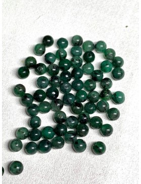 EMERAUDE perle à l'unité origine Colombie 4mm