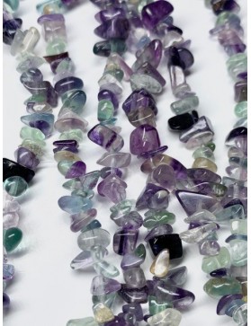 FLUORITE Chips en fil (environ 260 chips)