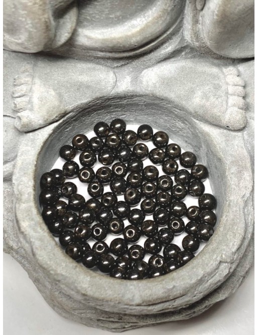 ?HÉMATITE Magnétisée (aimantée) par l'homme 4mm à l'unité