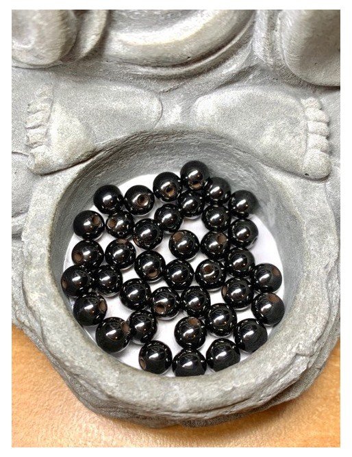?HÉMATITE Magnétisée (aimantée) par l'homme 6mm à l'unité ou en lot