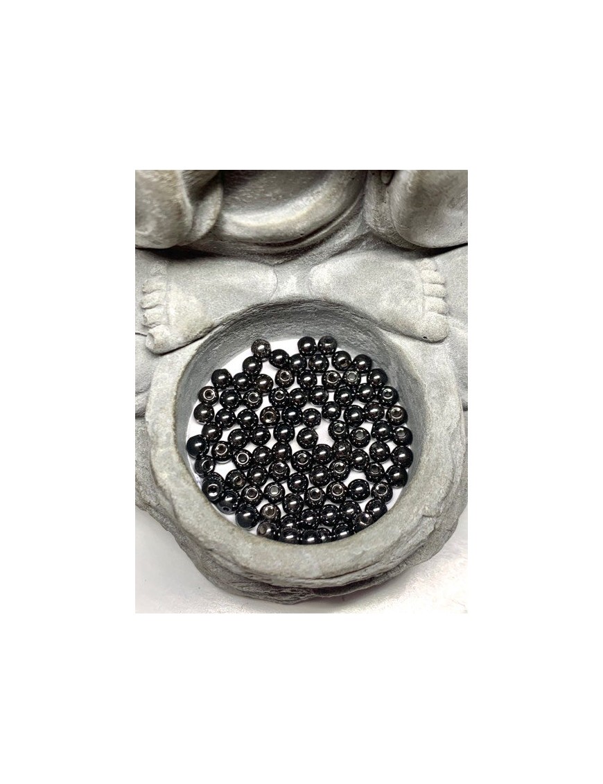 HÉMATITE Perles à l'unité 4mm