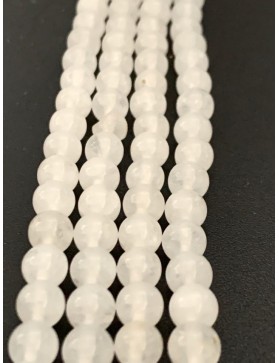 ?JADE BLANC Perles en fil 8mm (environ 44 perles)