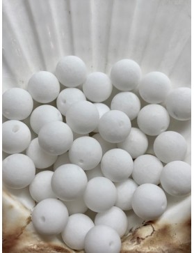 JADE BLANC Perles mate à l'unité 10mm