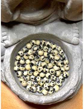 ?? Perles Jaspe Dalmatien à l'unité ou en lot - 4mm