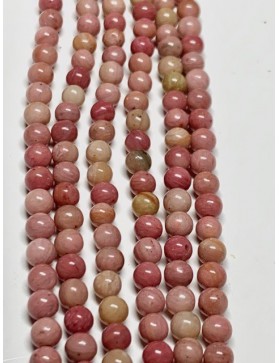 RHODONITE Rose Perle 4mm en fil (environ 85 perles)