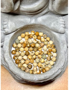 Jaspe Paysage perles facettées à l'unité 4mm