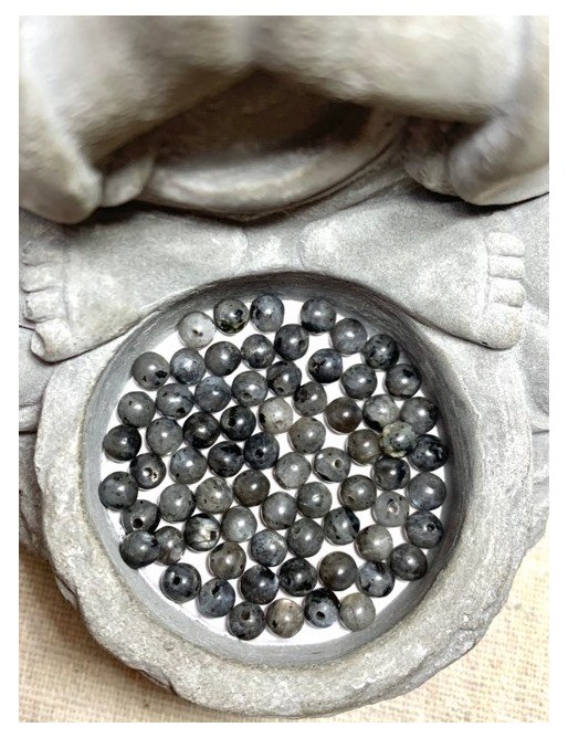 LARVIKITE Perles à l'unité 4mm