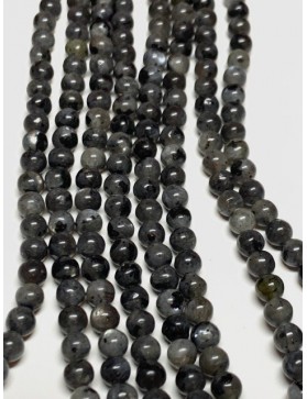 LARVIKITE Perles en fil 4mm (environ 85 perles)