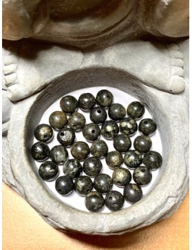 Magnetite avec pyrite perles 8mm à l'unité