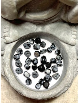 Obsidienne flocon de neige chips à l'unité