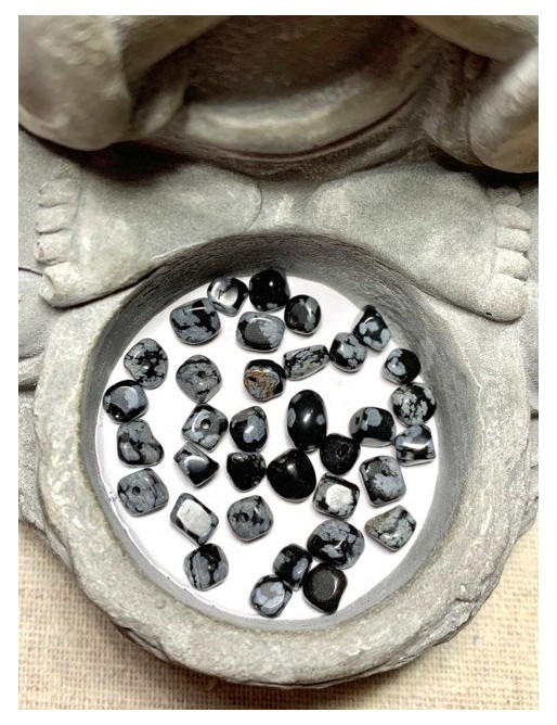 Obsidienne flocon de neige chips à l'unité