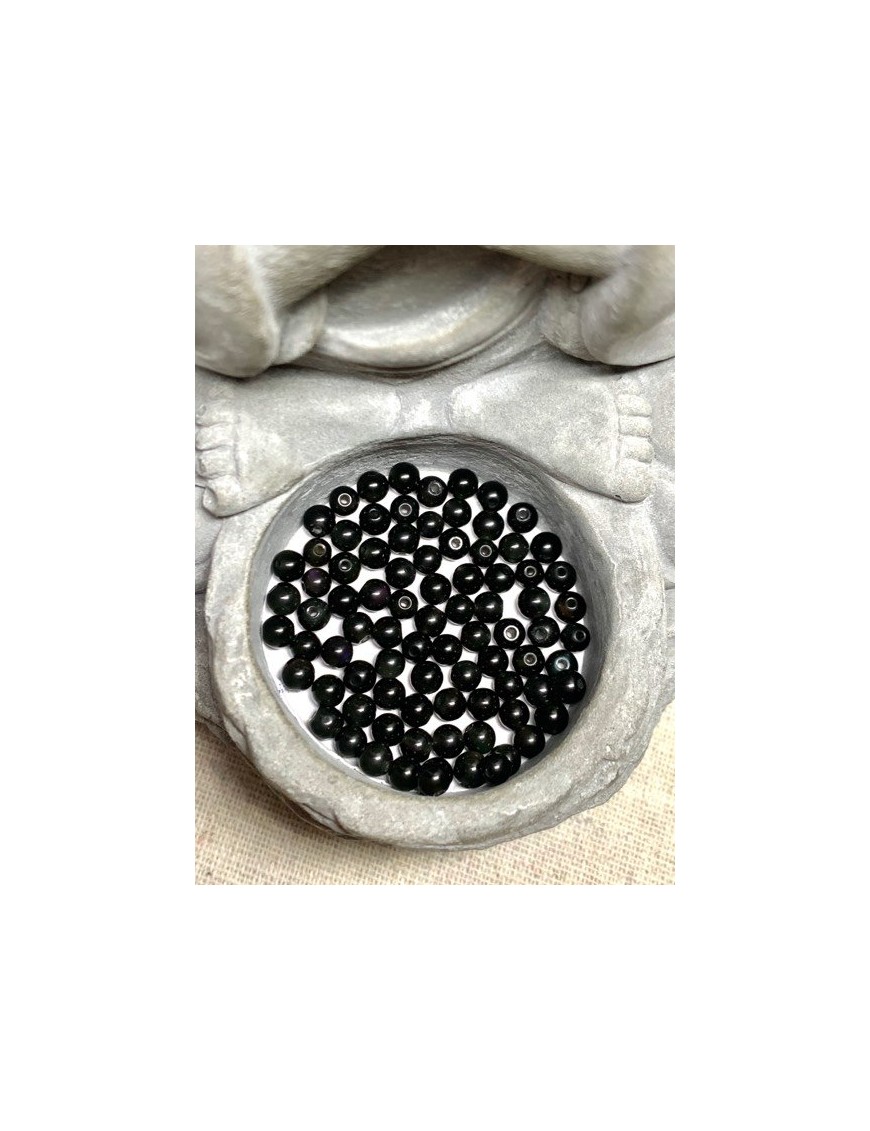 OBSIDIENNE ŒIL CÉLESTE Perles 4mm