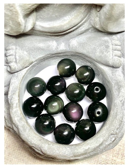 OBSIDIENNE ŒIL CÉLESTE Perles 10mm