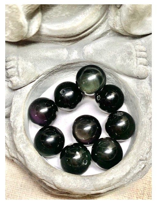 OBSIDIENNE ŒIL CÉLESTE Perles 12mm