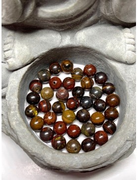 ŒIL DE FER Perles à l'unité 6mm