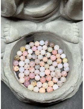 ?? Perles Opale rose à l'unité ou en lot - 4mm