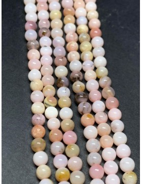 ??? Perles Opale rose en fil - 4mm (environ 94 perles)