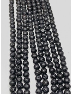 PIERRE DE LAVE Perles en fil 4mm (environ 85 perles)