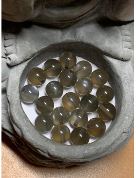 PIERRE DE LUNE couleur grise/NOIRE perle à l'unité 8mm