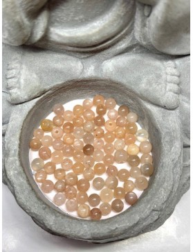 PIERRE DE SOLEIL Perles à l'unité 4mm Origine Brésil