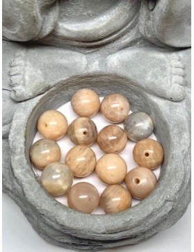 PIERRE DE SOLEIL Perles à l'unité 10mm Origine Brésil