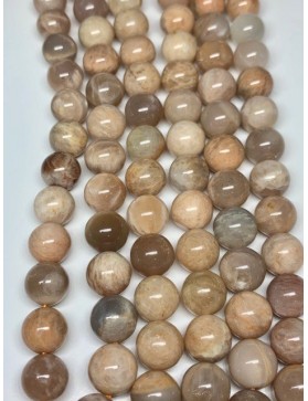 PIERRE DE SOLEIL Perles en fil 10mm Origine Brésil (environ 36 perles)
