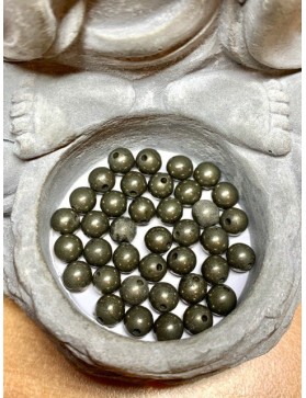 PYRITE Perles à l'unité 6mm