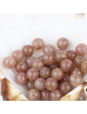 QUARTZ Inclusion LEPIDOCROCITE  Perles à l'unité 10mm origine Brésil