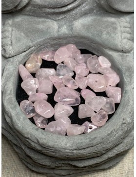 ?? Perles chips Quartz rose à l'unité