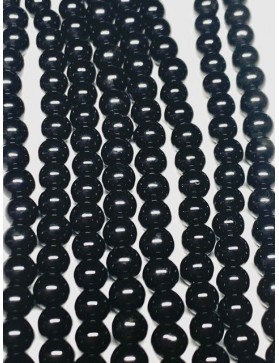 ??? Perles Tourmaline noire en fil - 4mm (environ 85 perles)
