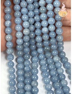 Perles d'Angelite 6mm - Sérénité Péruvienne à Portée de Main.