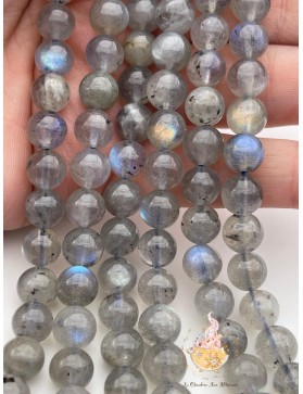 Perles en Labradorite Qualité Supérieure 8mm - Créez des Bijoux Captivants avec l'Éclat Mystérieux de cette Pierre