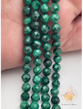 Perles Malachite Facettées 4mm - Éclats de Couleur pour Vos Créations