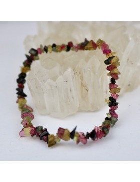 ? Bracelet Tourmaline multicolore perles Chips 4/6mm