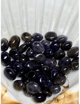 IOLITE- SAPHIR D'EAU perle "Galet" à l'unité