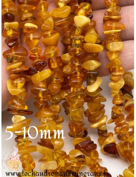 Perles Chips d'Ambre 3-8mm - Beauté Naturelle de la Baltique pour Vos Bijoux.