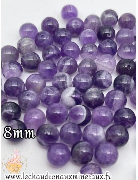 Amethyste 8mm chevrons...