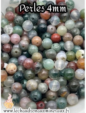 Agate Indienne 4mm unité :)