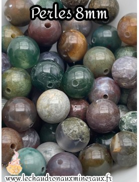 Agate Indienne 8mm unité :)